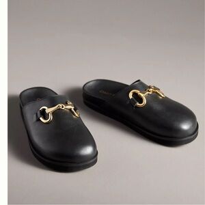 Anthropologie Pilcro Horsebit Buckle Clogs size 39 (8.5)